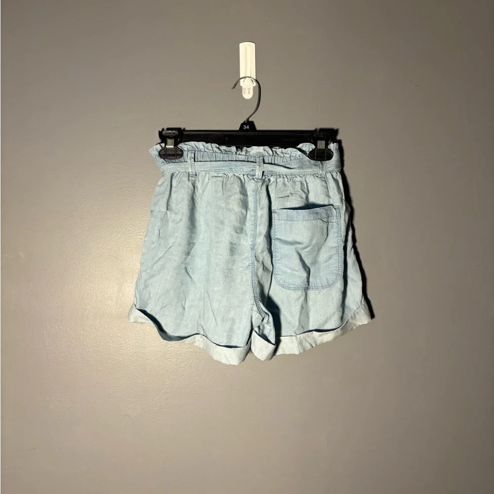 Aerie Light Blur Chambray Paperbag Shorts Size XS - Picture 3 of 5